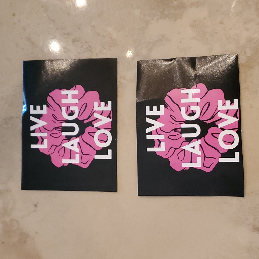 SALE! Live Laugh Love Set of 2 Stickers/Decals nwot